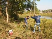 สทภ.11 สำรวจวิเคราะห์คุณภาพดินและวัสดุข้างเคียงของโครงการอนุรักษ์และฟื้นฟูแหล่งน้ำในพื้นที่จังหวัดมุกดาหาร