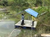 สทภ.11 ตรวจงานโครงการระบบกระจายน้ำพลังงานแสงอาทิตย์แหล่งน้ำหนองหัวช้าง