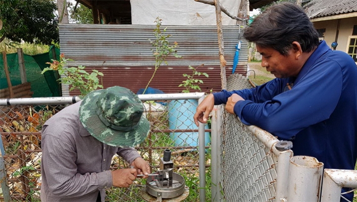 สำนักงานทรัพยากรน้ำภาค 5 ปฏิบัติงานบำรุงรักษาสถานีเตือนภัยล่วงหน้าน้ำท่วม-ดินถล่ม