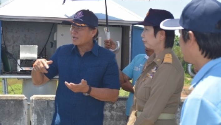 อธิบดีกรมทรัพยากรน้ำ พร้อมด้วยคณะผู้บริหารกรมทรัพยากรน้ำ ลงพื้นที่ติดตามงานในพื้นที่รับผิดชอบของสำนักงานทรัพยากรน้ำภาค ๗