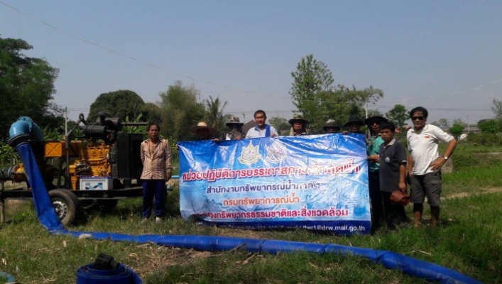 สทภ.1 ติดตั้งเครื่องสูบน้ำเพื่อช่วยเหลือราษฎร  บ้านสันทราย ตำบลเวียงตาล อำเภอห้างฉัตร จังหวัดลำปาง