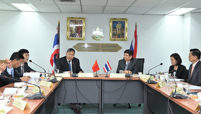 H.E. Mr. Lu Guihua รัฐมนตรีช่วยว่าการกระทรวงทรัพยากรน้ำ เยี่ยมคารวะ รมว.ทส.