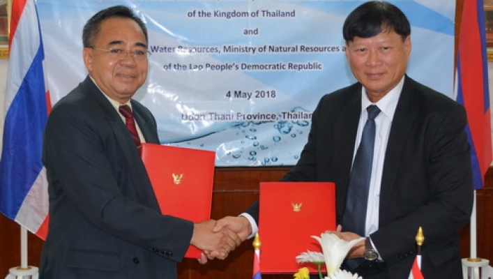 อทน.ลงนามข้อตกลงร่วมมือด้านทรัพยากรน้ำไทย-สปป.ลาว