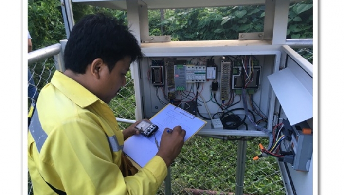 สทภ.๔  ออกตรวจสอบ ซ่อมแซมและบำรุงรักษาสถานีเตือนภัยล่วงหน้า (Early Warning)