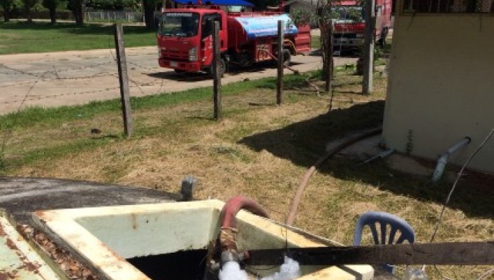 สทภ.1 ส่วนบริหารจัดการน้ำ สนับสนุนน้ำเพื่อใช้ในการอุปโภคบริโภคให้แก่ชาวบ้านฮ่องกอก ตำบลบ่อแฮ้ว อำเภอเมือง จังหวัดลำปาง