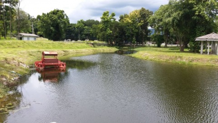 สทภ.1 ตรวจติดตามโครงการอนุรักษ์ฟื้นฟูแหล่งน้ำค่ายสุรศักดิ์มนตรี  ตำบลพิชัย อำเภอเมือง จังหวัดลำปาง