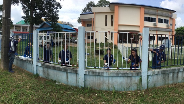 สทภ.11 ร่วมกิจกรรมจิตอาสาปรับปรุงภูมิทัศน์ สำนักงานทรัพยากรน้ำภาค