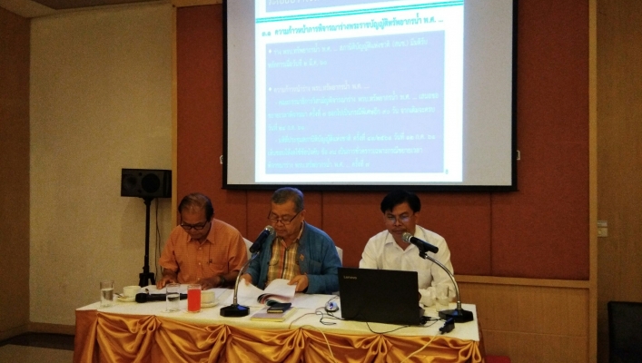 การประชุมคณะทำงานลุ่มน้ำสาขาพื้นที่ลุ่มน้ำชีตอนบน (ลุ่มน้ำสาขาลำน้ำพรม และลุ่มน้ำสาขาลำน้ำเชิญ) ครั้งที่ ๒/๒๕๖๑