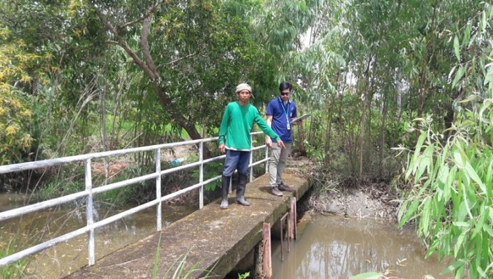 สทภ.11 ลงพื้นที่เข้าตรวจสอบสภาพความบกพร่อง ชำรุดของโครงการอ่างเก็บน้ำห้วยแล้ง