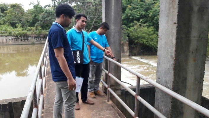 สทภ.11 ลงพื้นที่เข้าตรวจสอบสภาพความบกพร่อง ชำรุดของโครงการฝายน้ำล้นห้วยที