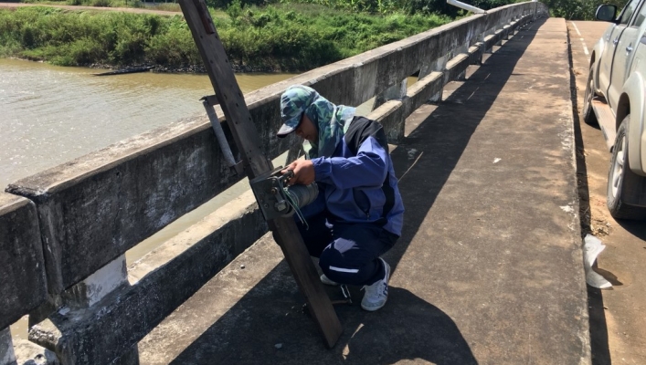 สทภ.๔ ออกปฏิบัติงานสำรวจข้อมูลอุทกวิทยา (ข้อมูลระดับน้ำ,ปริมาณน้ำและปริมาณตะกอนแขวนลอย)