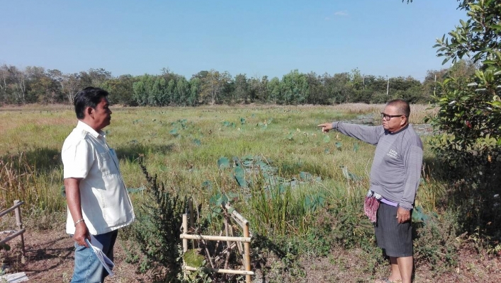 สทภ.11 ออกสำรวจความเหมาะสมโครงการอนุรักษ์ฟื้นฟูแหล่งน้ำบึงผือฮี จ.ยโสธร