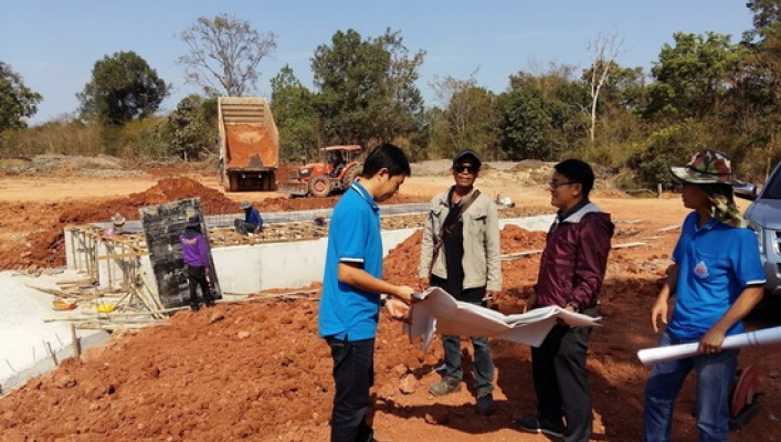 คณะกรรมการตรวจรับงานพัสดุในงานก่อสร้างของ สทภ.3 ออกติดตามงาน