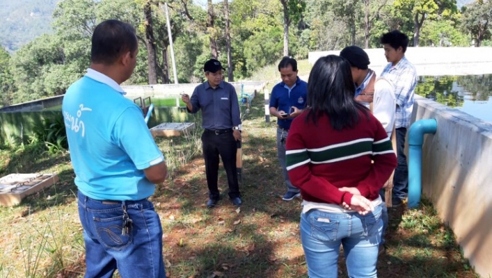 สทภ.1 ติดตามโครงการก่อสร้างระบบกระจายน้ำสนับสนุนสถานีเกษตรหลวงอินทนนท์