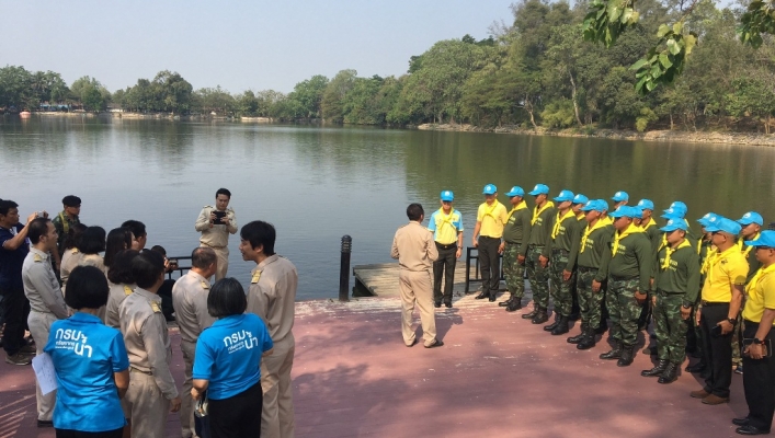 สำนักงานทรัพยากรน้ำภาค ๗ พร้อมด้วยสำนักวิจัย พัฒนา และอุทกวิทยา ร่วมตรวจสอบคุณภาพน้ำในสระโกสินารายณ์ ตำบลท่าผา อำเภอบ้านโป่ง จังหวัดราชบุรี