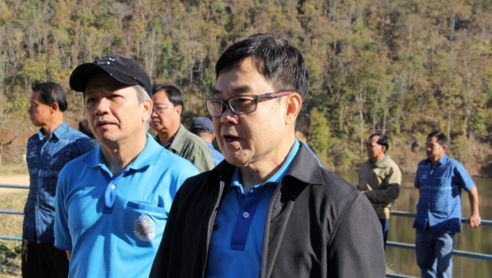 สทภ.1  อธิบดีกรมทรัพยากรน้ำ ตรวจเยี่ยมโครงการอ่างเก็บน้ำห้วยแก้ว