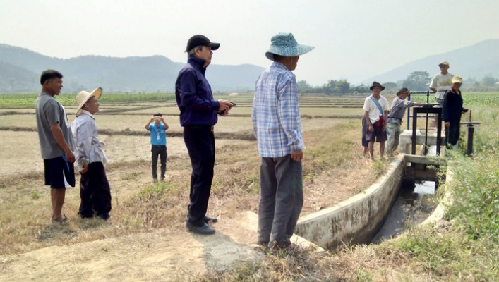 สทภ.1 ลงพื้นที่ตรวจโครงการฝายน้ำล้นหนองผาตั้ง