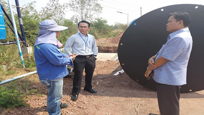 สทภ.4 ติดตามงานโครงการระบบกระจายน้ำด้วยพลังงานแสงอาทิตย์แหล่งน้ำบ้านหนองแสง หมู่ 11 ต.บ้านเม็ง อ.หนองเรือ จ.ขอนแก่น