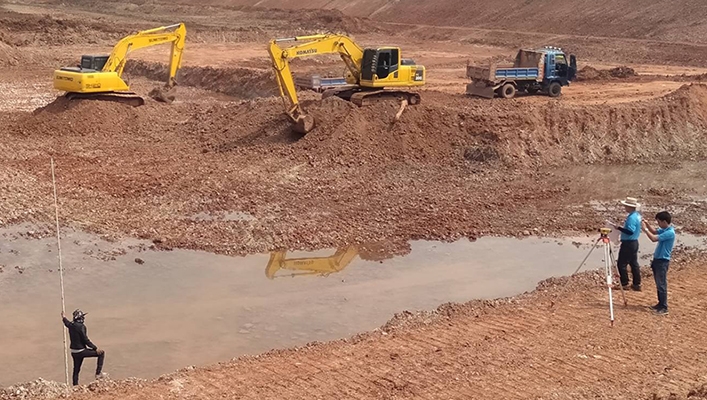 สทภ.๔ ลงพื้นที่ตรวจรับงานโครงการอนุรักษ์ฟื้นฟูฝายใหญ่ ปีงบประมาณ ๒๕๖๒