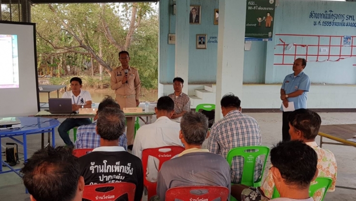 สทภ.7  ร่วมประชุมการรับฟังความคิดเห็นตามระเบียบสำนักนายกรัฐมนตรีว่าด้วยการรับฟังความคิดเห็นของประชาชน พ.ศ. 2548 และตอบข้อซักถามให้กับชาวบ้านในพื้นที่ โครงการอนุรักษ์ฟื้นฟูแหล่งน้ำลำห้วยตาหมง หมู่ที่ 8 ตำบลสามกระทาย อำเภอกุยบุรี จังหวัดประจวบคีรีขันธ์