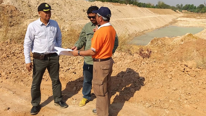 สทภ.๔ ลงพื้นที่ตรวจรับงานโครงการปีงบประมาณ พ.ศ. ๒๕๖๒ โครงการอนุรักษ์ฟื้นฟูหนองโคกสูง