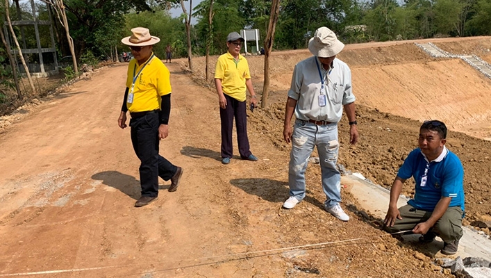 สทภ.๔ ลงพื้นที่ตรวจรับงานโครงการอนุรักษ์ฟื้นฟูแหล่งน้ำบ้านหนองกลาง ปีงบประมาณ พ.ศ. ๒๕๖๒