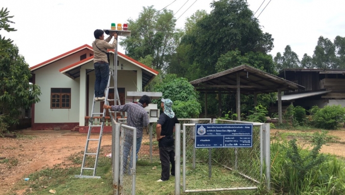 สทภ.๔ ออกปฏิบัติงานตรวจสอบ ซ่อมแซม และบำรุงรักษา สถานีสนามระบบเตือนภัย (Eary Warning)