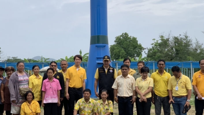 สทภ.7  ลงพื้นที่โครงการก่อสร้างระบบกระจายน้ำด้วยพลังงานแสงอาทิตย์ หมู่ที่ 3 ตำบลกลัดหลวง อำเภอท่ายาง จังหวัดเพชรบุรี