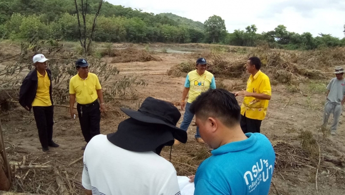 สทภ.2 ตรวจติดตามเร่งรัดผลเบิกจ่ายและผลการดำเนินงานแหล่งน้ำสระเก็บน้ำ ส.ป.ก. หมู่ที่ 1 ต.ชำผักแพว อ.แก่งคอย  จ.สระบุรี