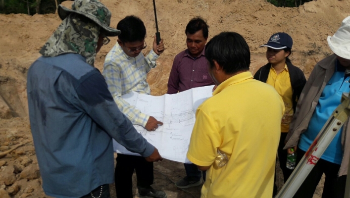 สทภ.11 ลงพื้นที่ตรวจรับงานพัสดุโครงการปรับปรุงฟื้นฟูแหล่งน้ำวิทยาลัยการสาธารณสุขสิรินธร