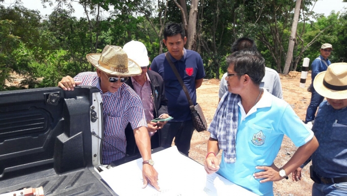 สทภ.11 ลงพื้นที่ตรวจรับพัสดุโครงการปรับปรุงฟื้นฟูแหล่งน้ำห้วยคำจูด
