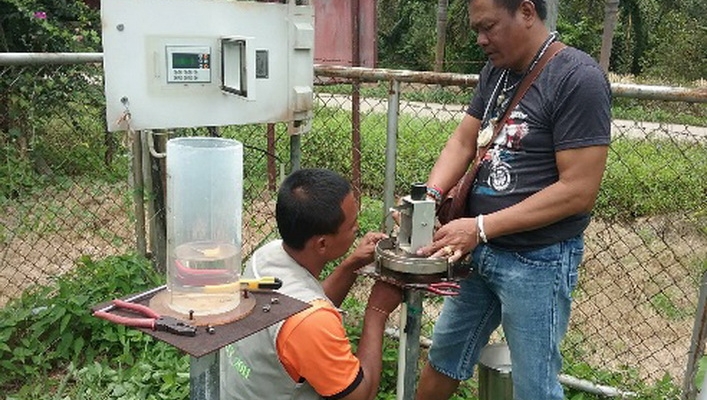 สทภ.10 ซ่อมบำรุงรักษา สถานีเตือนภัยล่วงหน้า Early Warning พื้นที่จังหวัดชุมพร