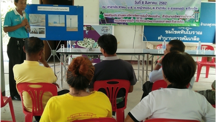 สทภ.4 จัดตั้งกลุ่มผู้ใช้น้ำระบบกระจายน้ำด้วยพลังงานแสงอาทิตย์ (กลุ่มผู้ใช้น้ำหนองบ่อพันขัน)