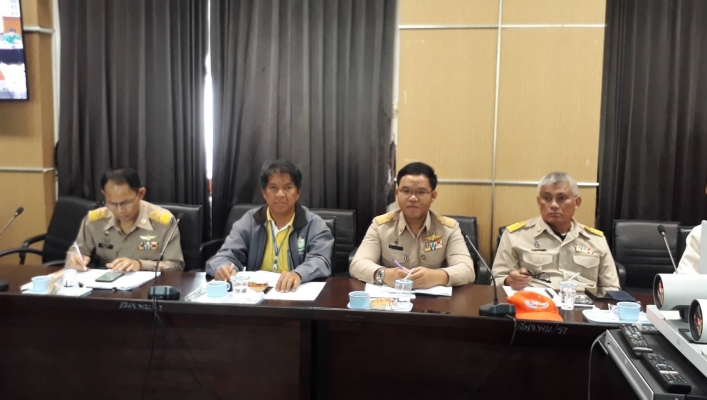 สทภ.7 ร่วมประชุมทางไกล (Video–conference) เพื่อให้การเตรียมการติดตามสถานการณ์อุทกภัยณ ห้องประชุมศาลากลางจังหวัดเพชรบุรี