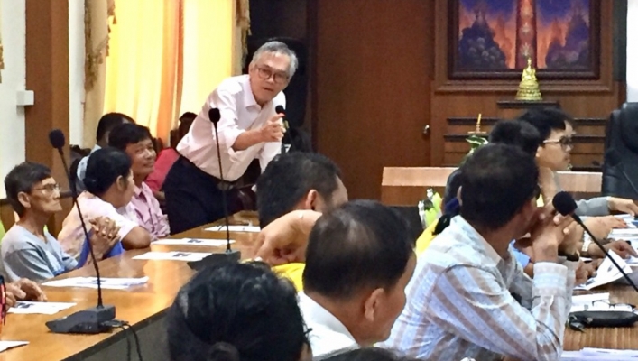 สทภ.7  จัดประชุมรับฟังความคิดเห็นตามระเบียบสำนักนายกรัฐมนตรีพ.ศ.2548 โครงการอนุรักษ์ฟื้นฟูแหล่งน้ำ หมู่ที่ 2 ,7,11,16และหมู่ที่ 17 ตำบลด่านทับตะโก อำเภอจอมบึง จังหวัดราชบุรี