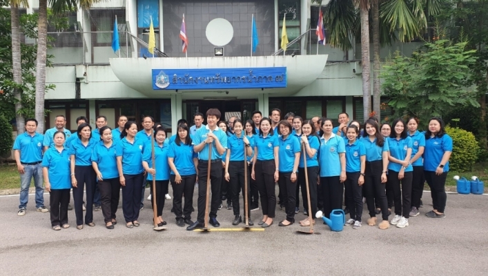 สทภ.7  จัดกิจกรรมปลูกต้นไม้และบำรุงรักษาต้นไม้  เนื่องในวันรักต้นไม้ประจำปีของชาติ พ.ศ. 2562  ณ สำนักงานทรัพยากรน้ำภาค 7