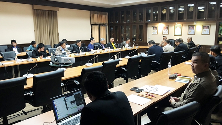 การประชุมสถานการณ์แหล่งน้ำในชุมชน ณ ห้องหลักเมือง ศาลาว่าการกลาโหม