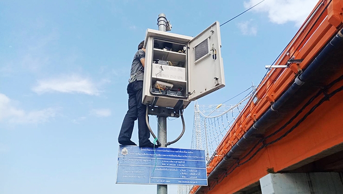 การลงพื้นที่ตรวจสอบและบำรุงรักษาสถานีกล้อง CCTV ในพื้นที่จังหวัดสุราษฎร์ธานี