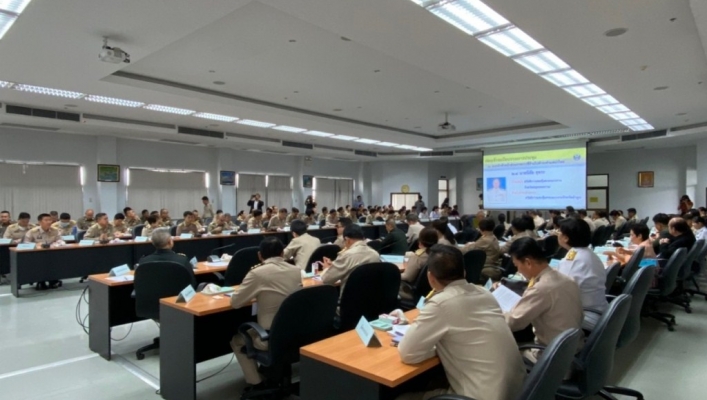สำนักงานทรัพยากรน้ำภาค 7 เข้าร่วมประชุมคณะกรรมการจังหวัดและหัวหน้าส่วนราชการจังหวัดสมุทรสงคราม ประจำเดือนกุมภาพันธ์ 2563