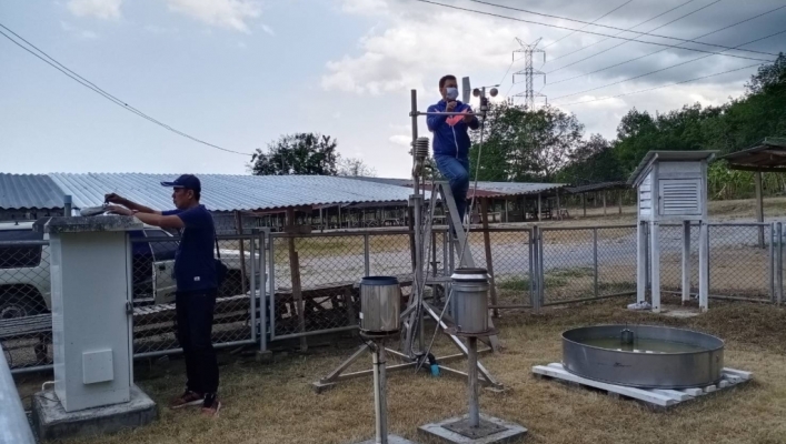 สทภ. 7  ดำเนินการตรวจสอบ และบำรุงรักษาอุปกรณ์ตรวจวัดประจำสถานีอุทกวิทยาและอุตุนิยมวิทยา  ในเขตพื้นที่จังหวัดเพชรบุรี และจังหวัดประจวบคีรีขันธ์