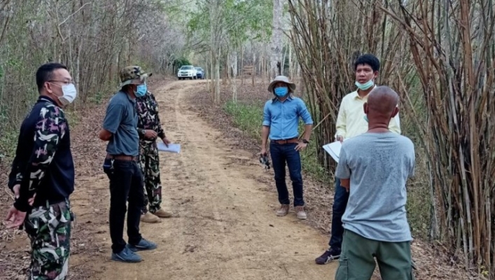 สทภ. 7 ร่วมกับหัวหน้าอุทยานฯ ลงพื้นที่ตรวจสอบความเหมาะสม และวางโครงการฯ ในเขตพื้นที่อุทยานแห่งชาติแก่งกระจานที่ 15 (เขาตะเมาะน้อย)