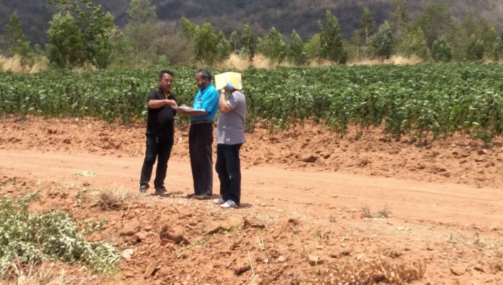 สทภ. 7 ลงพื้นที่ติดตามการดำเนินงานโครงการปรับปรุงฟื้นฟูแหล่งน้ำบ้านหนองงูเหลือม หมู่ที่ 3 ตำบลหนองนกแก้ว อำเภอเลาขวัญ จังหวัดกาญจนบุรี