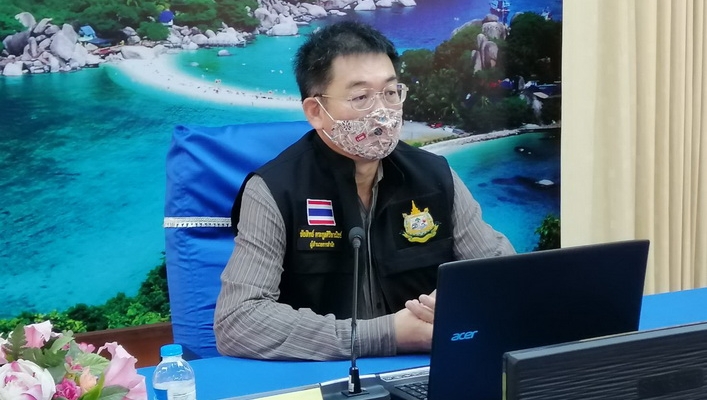 ทสจ.สุราษฎร์ธานี ติดตามมาตรการป้องกันและเฝ้าระวังภัยจากโรคติดเชื้อ COVID 19
