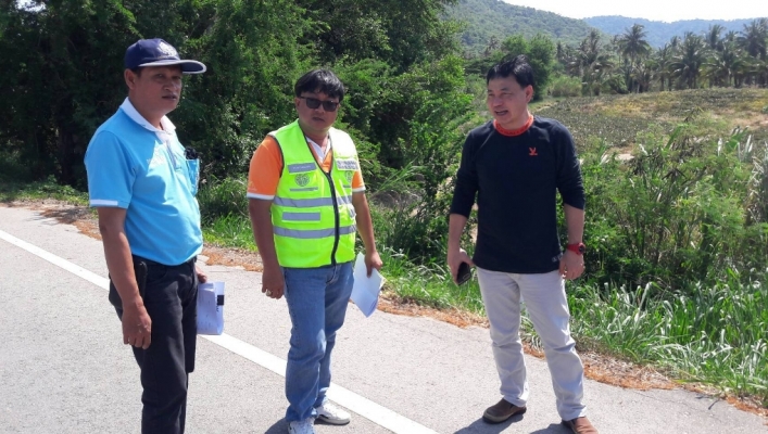 สทภ. 7 ลงพื้นที่ตรวจติดตามการขออนุญาตดำเนินการวางท่อเลียบถนนและดันท่อลอดถนน ​จังหวัดประจวบคีรีขันธ์