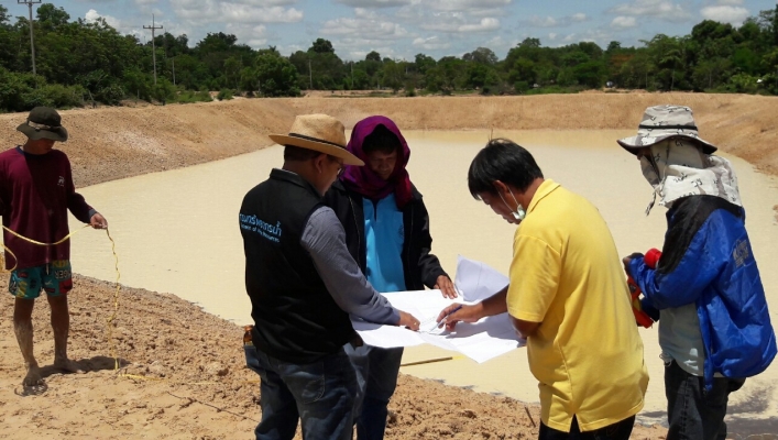 สทภ.11 ทส.ลงพื้นที่ตรวจรับงานพัสดุโครงการปรับปรุงฟื้นฟูแหล่งน้ำ ฟาร์มตัวอย่างตามพระราชดำริบ้านยางน้อย