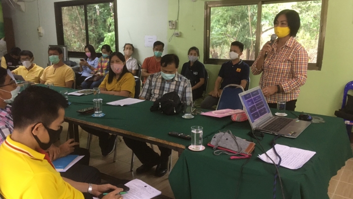สทภ.9 โดยส่วนประสานและบริหารจัดการลุ่มน้ำน่าน ชี้แจงการขอเข้าร่วมโครงการน้ำบาดาลเพื่อการเกษตร.ณ ห้องประชุมสำนักงานเกษตรอำเภอเวียงสา ตำบลอ่ายนาไลย อำเภอเวียงสา จังหวัดน่าน