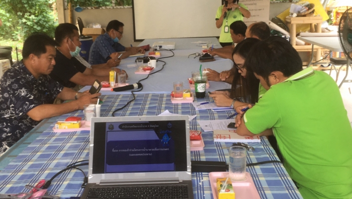 สทภ.9 โดยส่วนประสานและบริหารจัดการลุ่มน้ำน่าน ชี้แจงการขอเข้าร่วมโครงการน้ำบาดาลเพื่อการเกษตร ณ ห้องประชุมสำนักงานเกษตรอำเภอนาน้อย ตำบลนาน้อย อำเภอนาน้อย จังหวัดน่าน