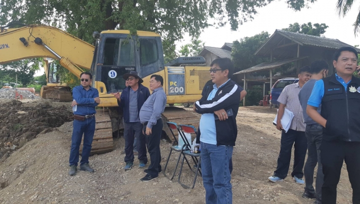 สทภ.9 ลงพื้นที่ตรวจติดตามผลการดำเนินงาน โครงการอนุรักษ์ฟื้นฟูอ่างเก็บน้ำครกกลาง พร้อมระบบกระจายน้ำ ตำบลน้ำปั้ว อำเภอเวียงสา จังหวัดน่าน ดำเนินการปี 2563