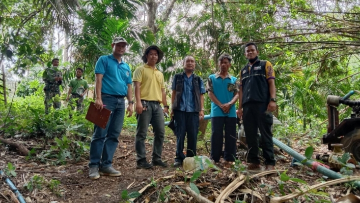สทภ 7 ลงพื้นที่ตรวจสอบความเหมาะสมเบื้องต้นในการวางโครงการสนับสนุนแหล่งน้ำภายในเขตอุทยานแห่งชาติพุเตย หมู่บ้านตะเพินคี่ หมู่ที่ 5 ตำบลวังยาง อำเภอด่านช้าง จังหวัดสุพรรณบุรี
