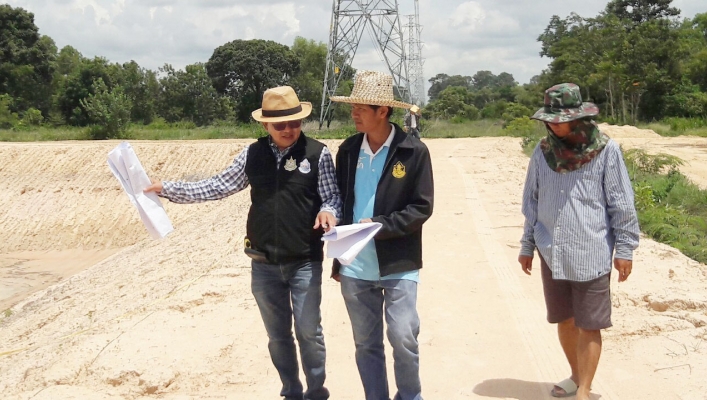 สทภ.11 ทส.ลงพื้นที่ตรวจรับงานพัสดุโครงการปรับปรุงฟื้นฟูแหล่งน้ำฟาร์มตัวอย่างตามพระราชดำริบ้านยางน้อย